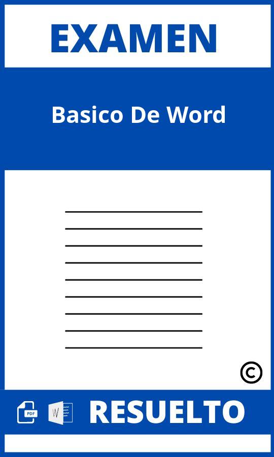 Examen Basico De Word