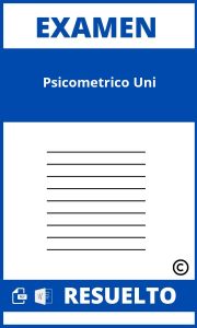 Examen Psicométrico Uni Pdf