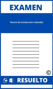 Examen Teorico De Conduccion Colombia