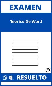 Examen Teorico De Word